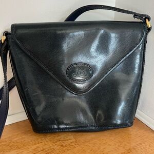 Lo & Sons "The Pearl" Crossbody Purse Black Leather Women's Bag